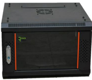 RackTech 6U 600x450 Wall Mount Network Cabinet (Single Section) with Glass Door, Fan & PDU