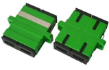 RT LINK SC/APC Duplex Singlemode Fiber Optic Adapter with Flange & Screws, Green