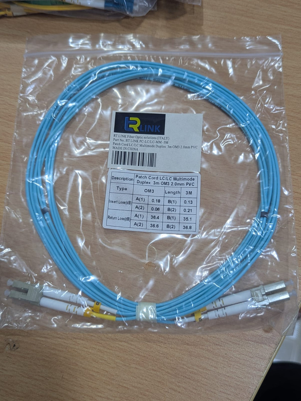 Pach cord Lc / Lc multimode 3 m     om3