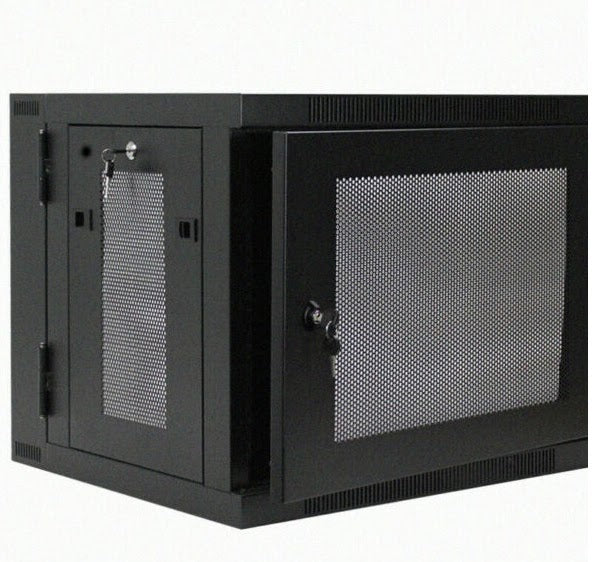 RackTech 9U Wall Mount Network Rack 600x600mm (RT-W 9U-6060VS) - Vented Door with PDU & Shelf