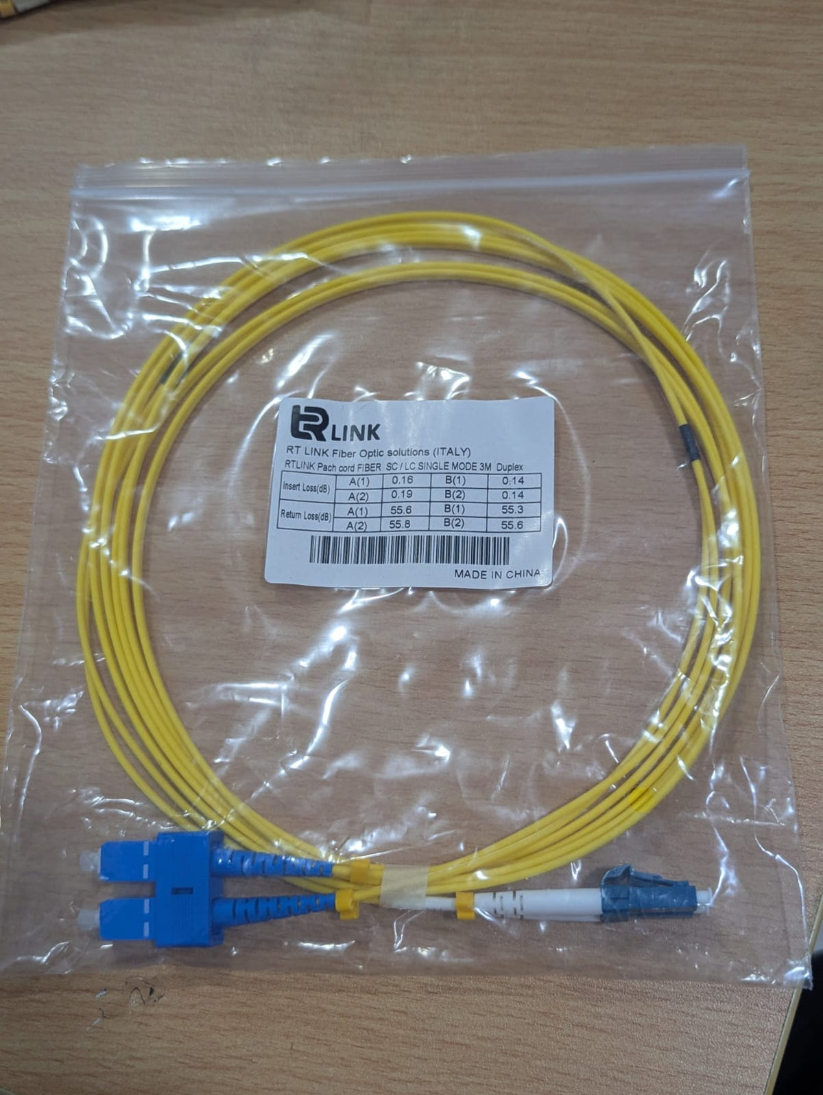 Pach cord Sc / Lc Single mode 3 m  DUPLEX