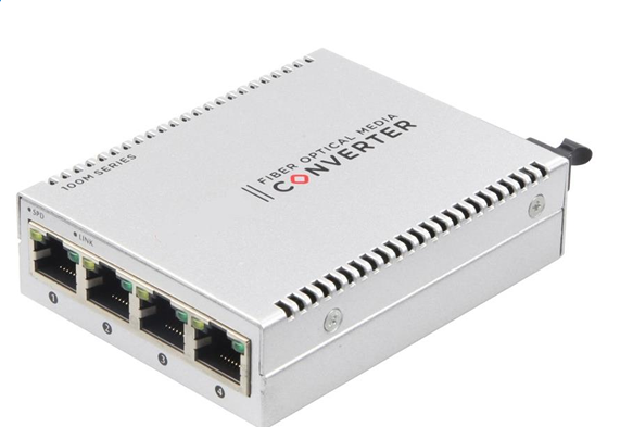 RT LINK 4-Port 10/100M Single-Mode Dual Fiber Media Converter - 0110-SCX-S4